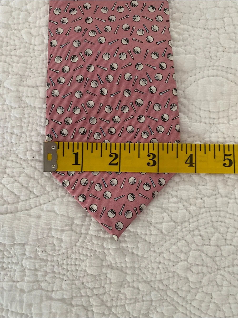 Izod Tie Pink Golf Print Silk